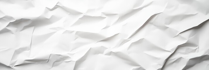 Fototapeta premium Crumpled white paper provides a textured and abstract background, ideal for adding depth and visual interest to design projects such as posters, websites, and packaging mockups