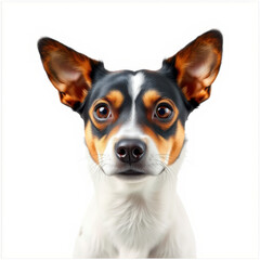 Adorable Dog Illustration with Curious Expression on a White Background, Perfect for Pet Lovers and Animal-Themed Creations