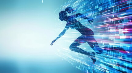 Obraz premium Ai driven data analytics interface for assessing athlete performance and predicting injury risks