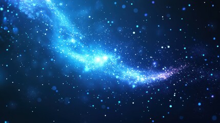 Obraz premium Celestial Blue Swirl of Sparkling Stardust and Light