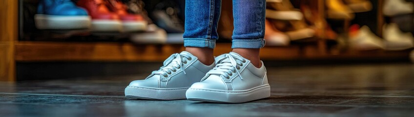 Chic Kids’ Fashion Comes Alive — Young Girl in White Sneakers, Pink Skirt & Trendy Tee Posing Confidently on a High-End Street