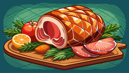 Smoked Roasted Glazed Holiday Pork Ham