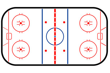 Illustration of the ice hockey rink. Arena layout, schematic drawing, etc. Design elements on transparent background. Use for print, websites and other graphics. Available as PNG or JPG.
