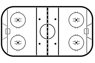 Illustration of the ice hockey rink. Arena layout, schematic drawing, etc. Design elements on transparent background. Use for print, websites and other graphics. Available as PNG or JPG.
