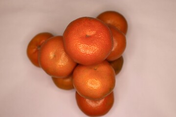 pyramid of tangerines, tangerine, fruit, citrus, 