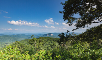 Obraz premium Looking Glass Rock from the Blue Ridge Parkway, NC