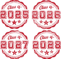 Graduation Class Vintage Rubber Stamps