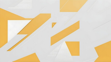 Abstract minimalist linear yellow and white structure shapes background, use for graphic design or wallpaper