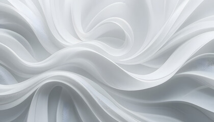 Abstract white flowing curves, elegant design.