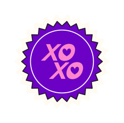 Xo-xo comic pop art sticker