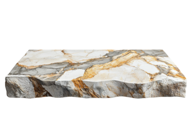 Elegant Marble Surface for Modern Design Projects Isolated on transparent background