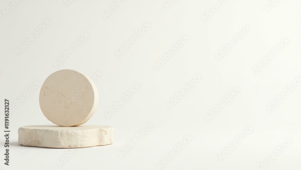 Poster sandstone web browser window on right. soft blue background. copy space for text, 3d render ai gener