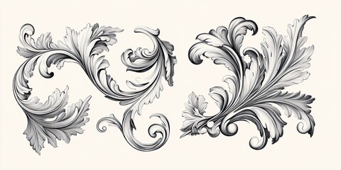 Vector vintage horizontal line decoration 