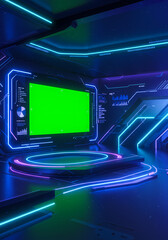 Naklejka premium Breaking News 4K Background Animation with Green Screen – Modern News Concept Backdrop for Broadcast and Footage