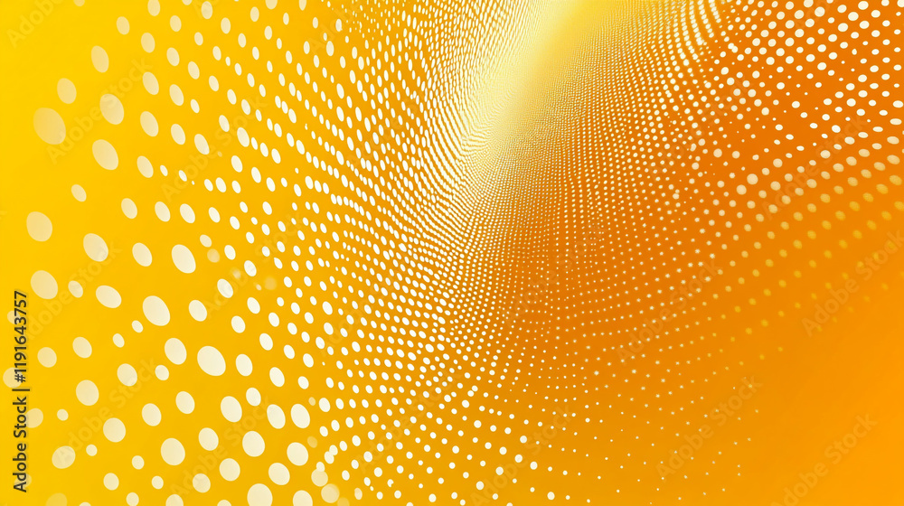 Poster vibrant yellow wave pattern creating a dynamic visual experience in an abstract design