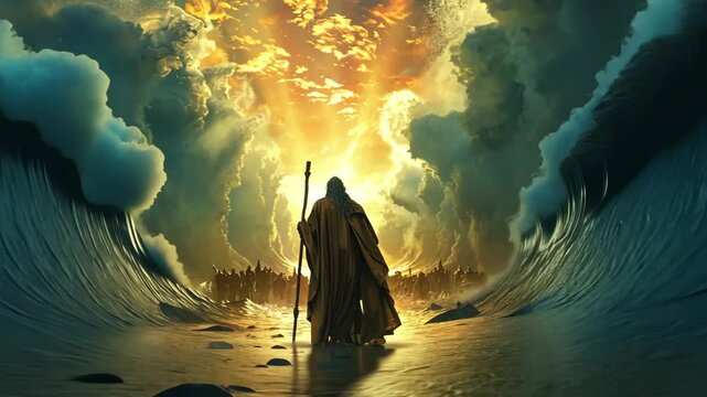 Moses Parting the Red Sea 