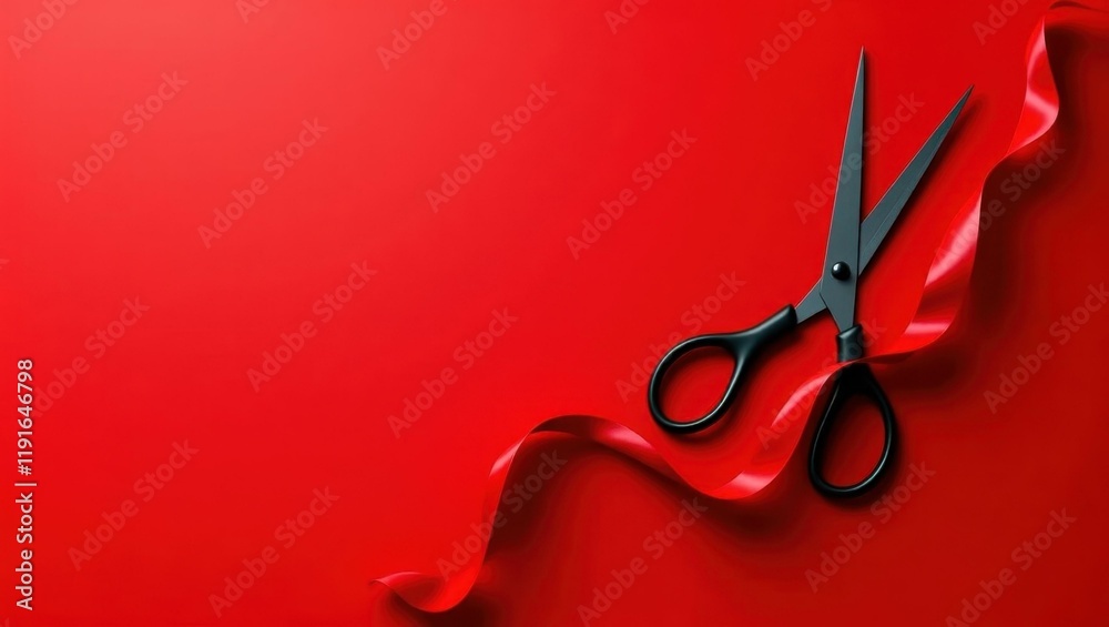 Poster ruby red safe on left. soft pink background. copy space for text, 3d render ai generated designer el