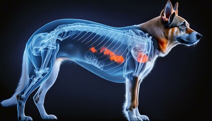 x ray of a dog after swallowing stones foreign body ingestion in dogs