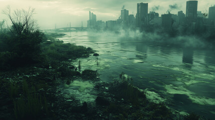 Environmental pollution is severely impacting rivers and lakes, disrupting natural habitats.