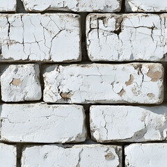 White brick wall seamless backdrop texture