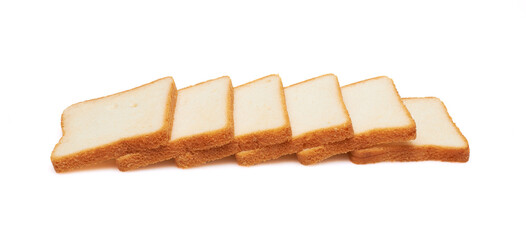 Toasts isolated on white