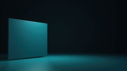 Aquamarine astromech droid on left. Soft coral background. Copy space for text, 3D render AI Generated Designer Element