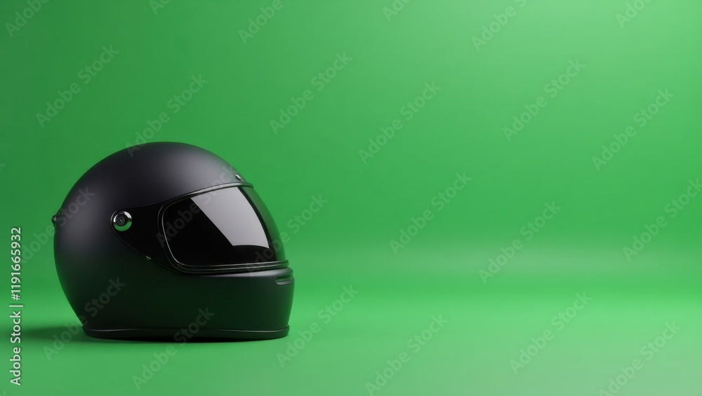 Fototapete camouflage green soldier's helmet on right. soft blue background. copy space for text, 3d render ai 