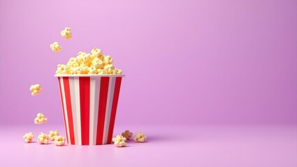 Coral pink dumbbell on right. Red white striped popcorn bucket with ye