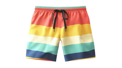 Colorful swim shorts transparent background