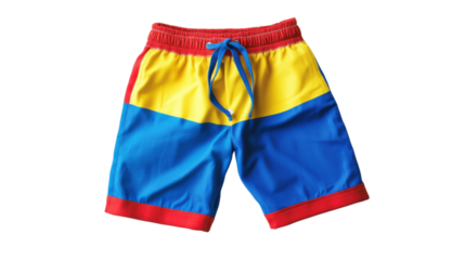 Colorful swim shorts transparent background