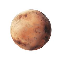 the planet mars. showcasing its reddish-brown surface marked by various geological features such as craters and valleys it serves as an artistic representation of the planet. often used in educational