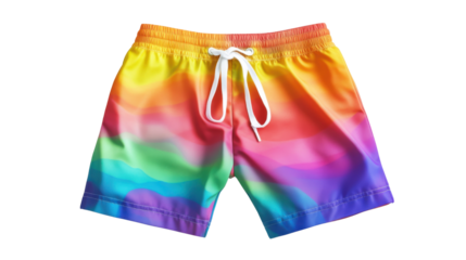 Colorful swim shorts transparent background