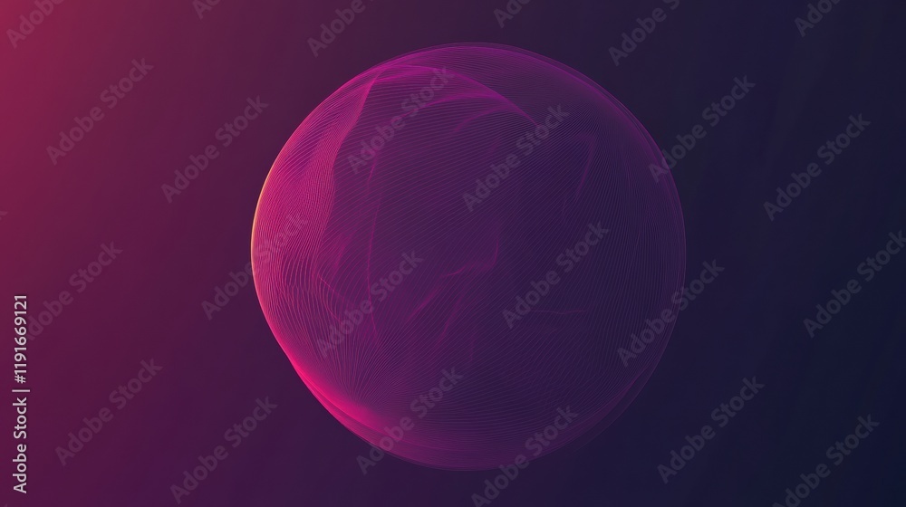Fototapete minimalistic graphical representation of a virus in a modern, digital style with vibrant colors and 