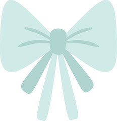 Pastel colored bow tie featuring a simple knot and two elegant loops, beautifully decorating a gift for birthdays, Christmas, weddings, or any festive celebration