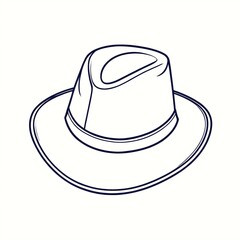 Hat Coloring page in black outline on a white background
