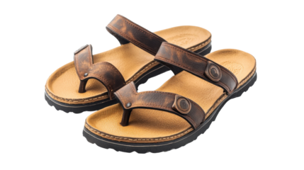 Summer flip flops transparent background