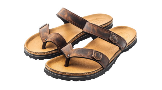 Summer flip flops transparent background