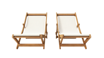 Beach loungers transparent background