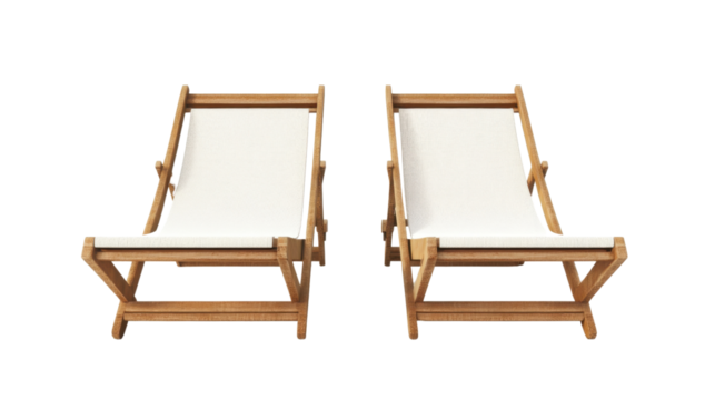 Beach loungers transparent background