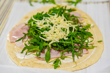 Piadina, typical Italian food