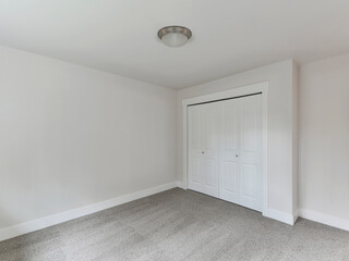 Modern residential empty bedroom interior