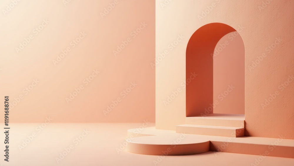 Poster sandstone web browser window on right. soft blue background. copy space for text, 3d render ai gener