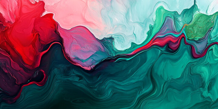 A lively and dynamic abstract design showcases fluid, swirling colors that merge beautifully, creating a sense of movement and energy. The vibrant hues create an inviting atmosphere