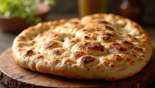 Plated Aish Baladi (Egyptian Flatbread)