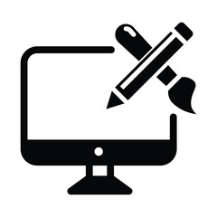 Web design icon collection. Minimal Graphic Design related symbol. Vector Illustration.