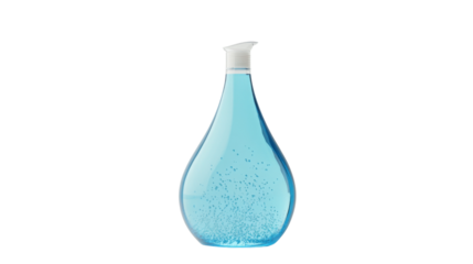 Mockup of liquid detergent bottle transparent background