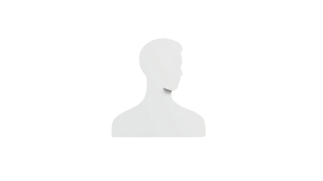Minimalistic user profile icon transparent background