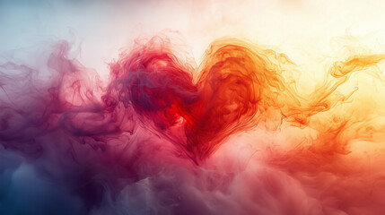 Fototapeta premium heart shaped smoke