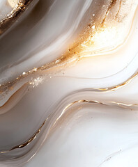 Marble and Gold Abstract Fluid Design