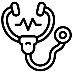 Sthetoscope Icon. medical stethoscope icon